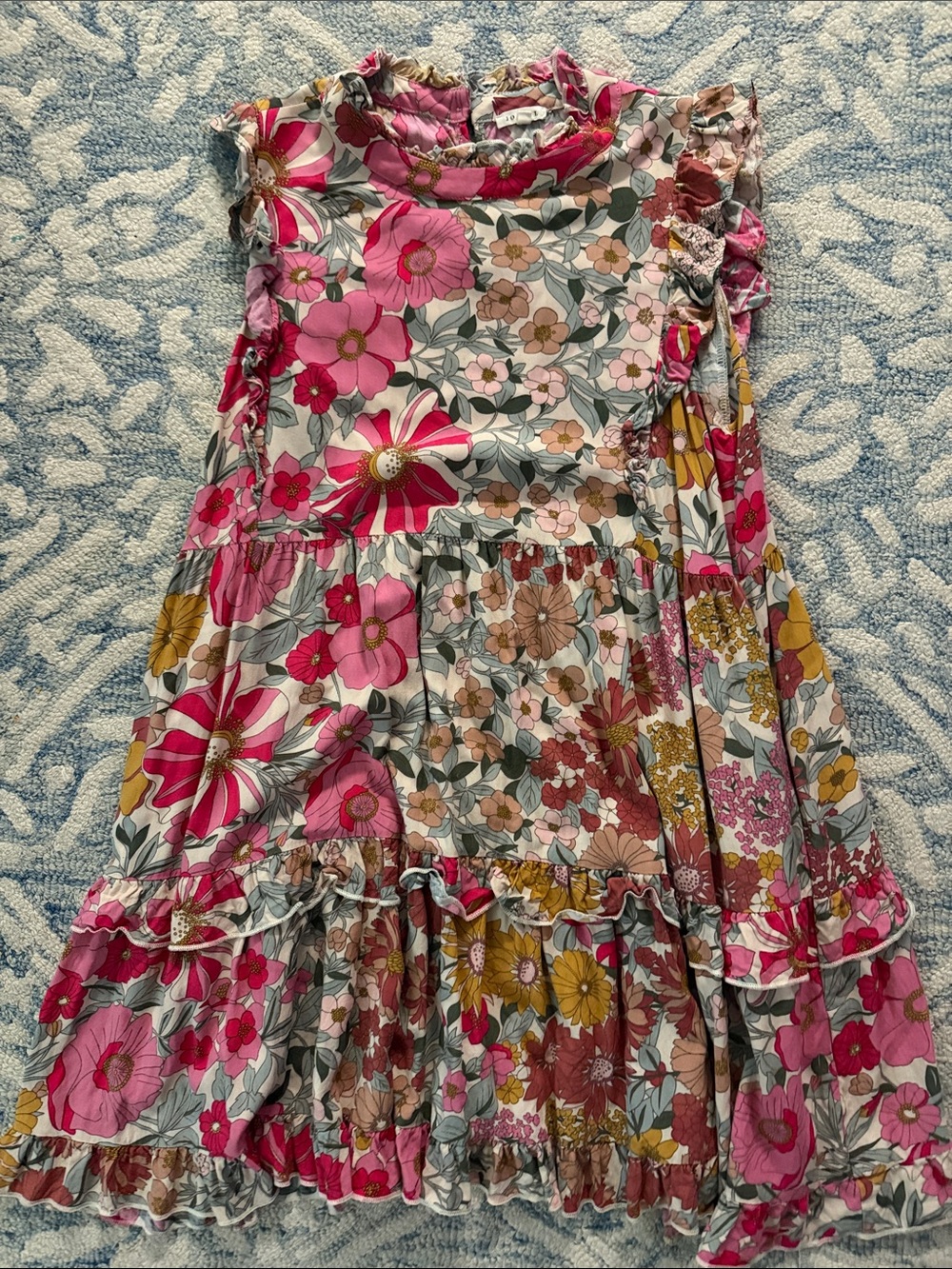JODIFL Multicolor Floral Ruffled Tiered Maxi Dress